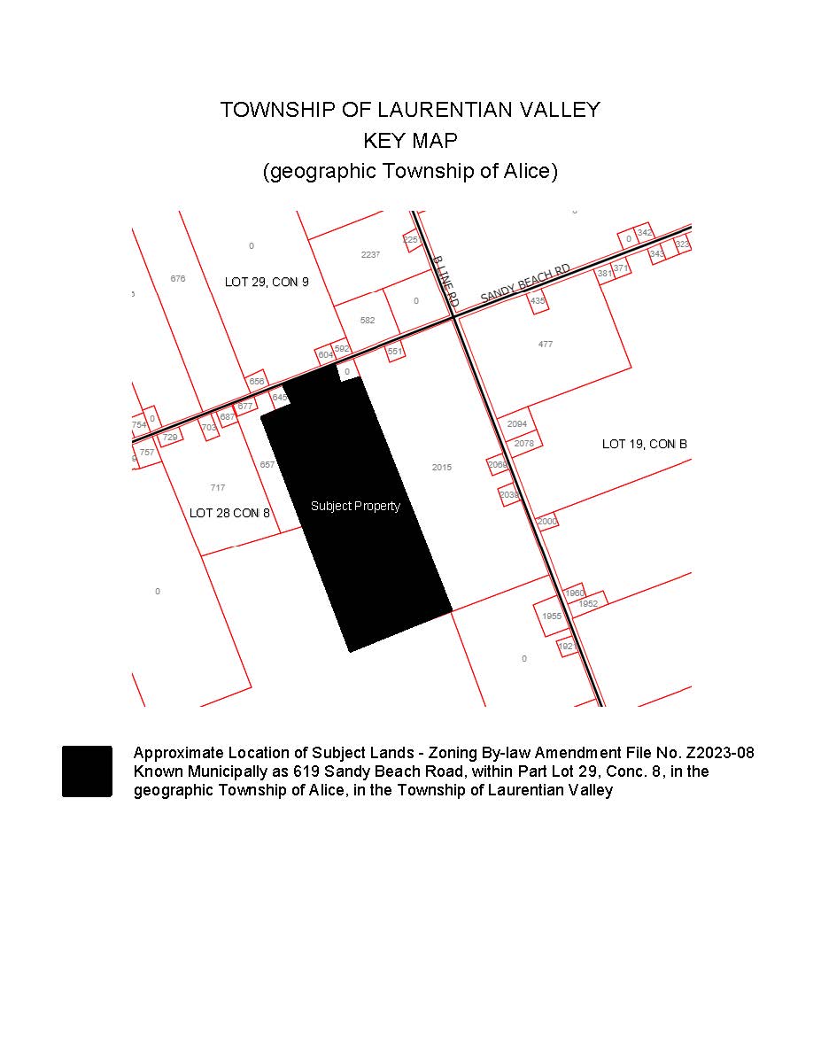 Image of key map showing subject property for file Z2023 08.