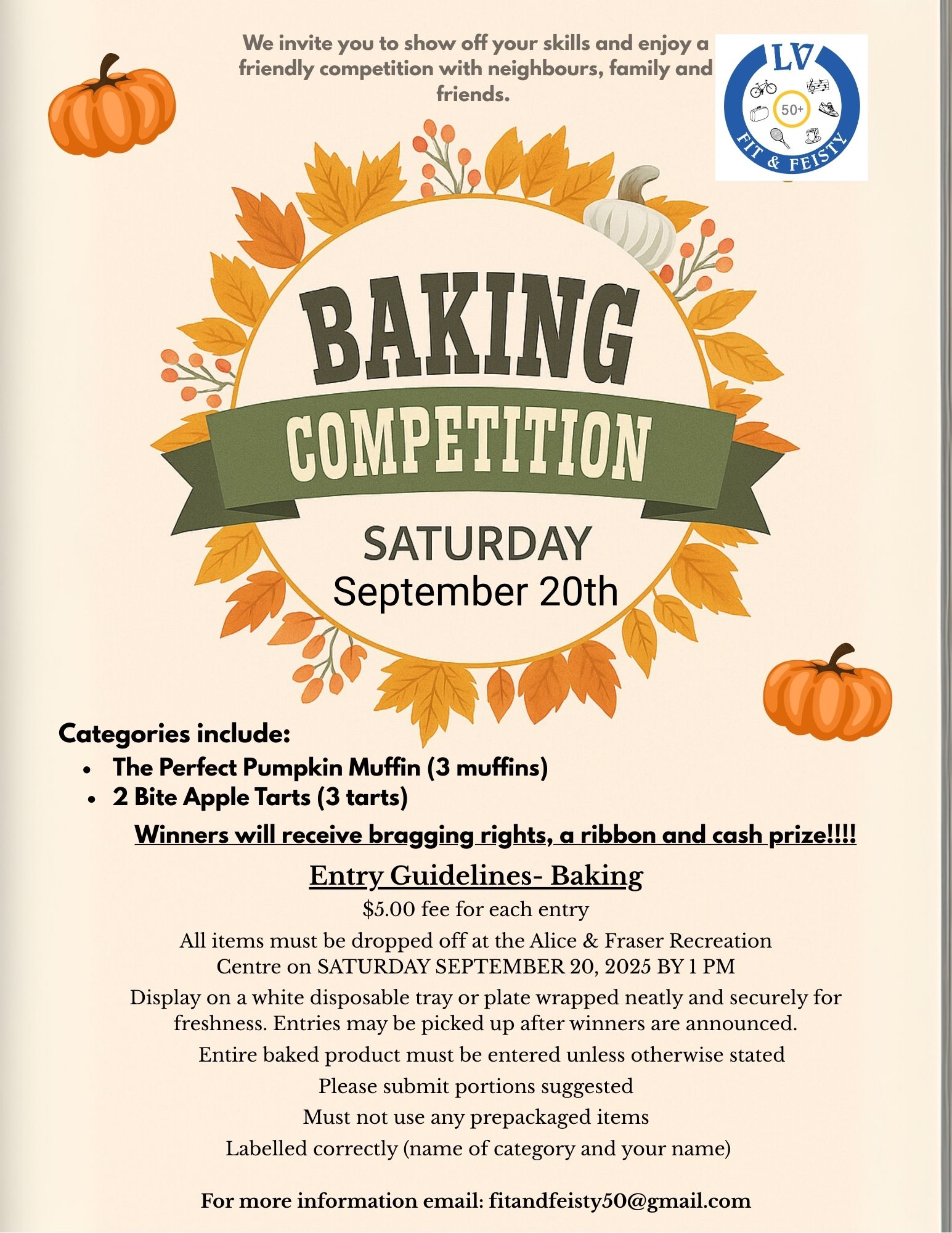 Baking competition poster.