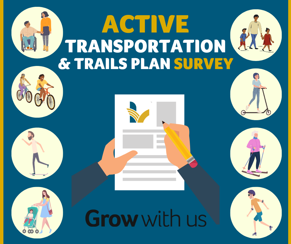 Graphic representing the various modes of active transportation.