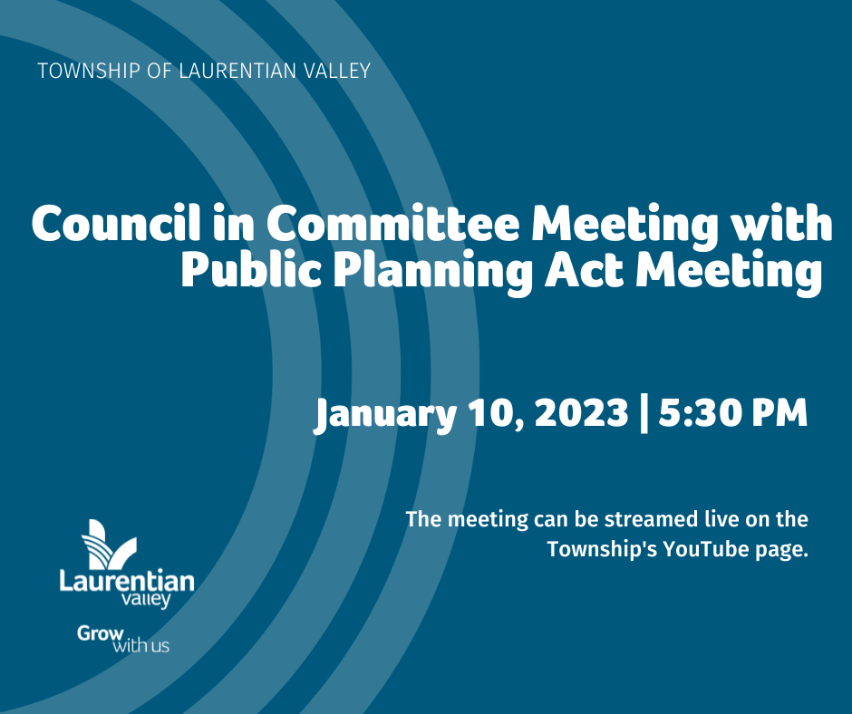 Graphic with details and information about the January 10, 2023 meeting.