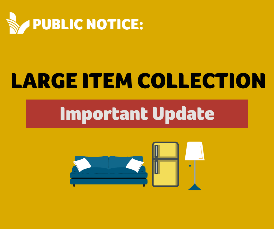 Graphic with the next large item collection importance notice.