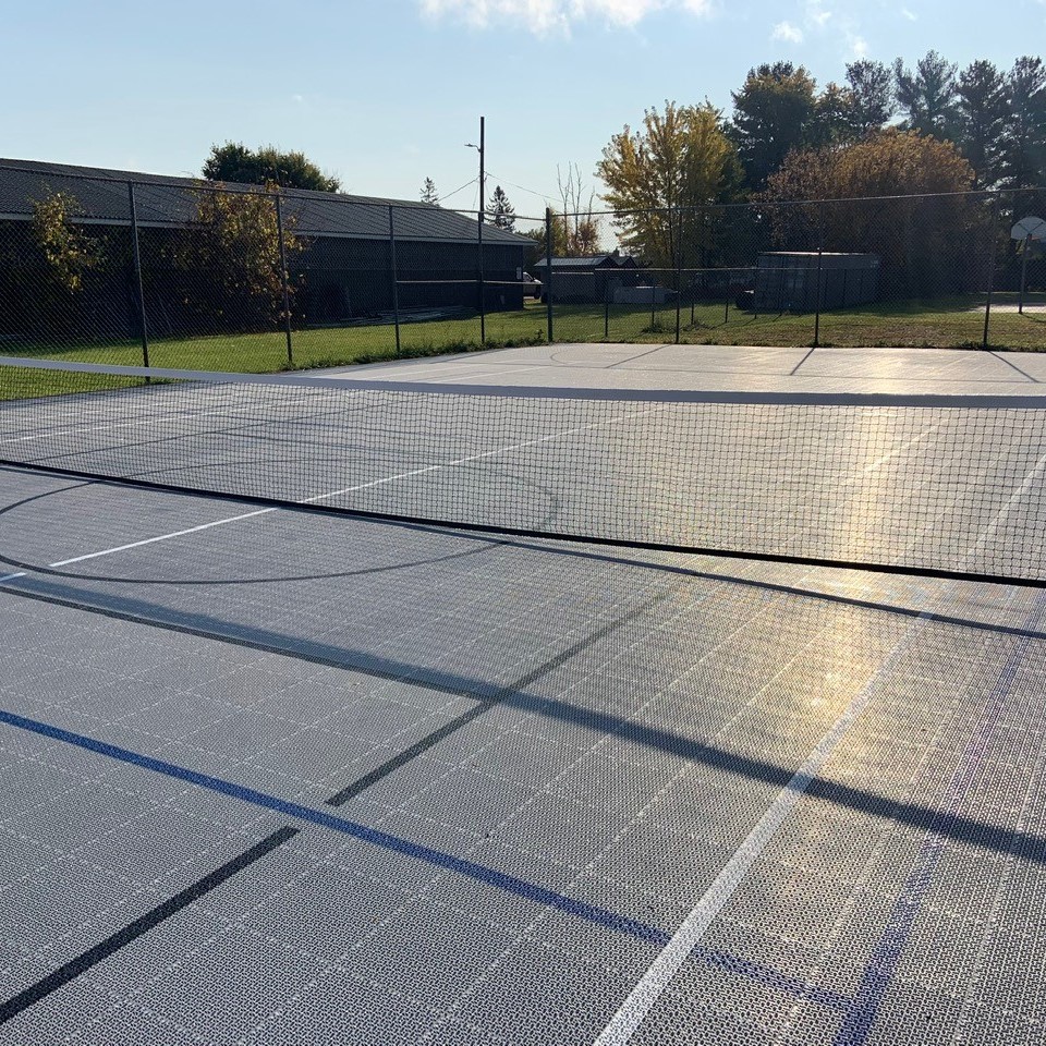 New court surface at pleasant view park.