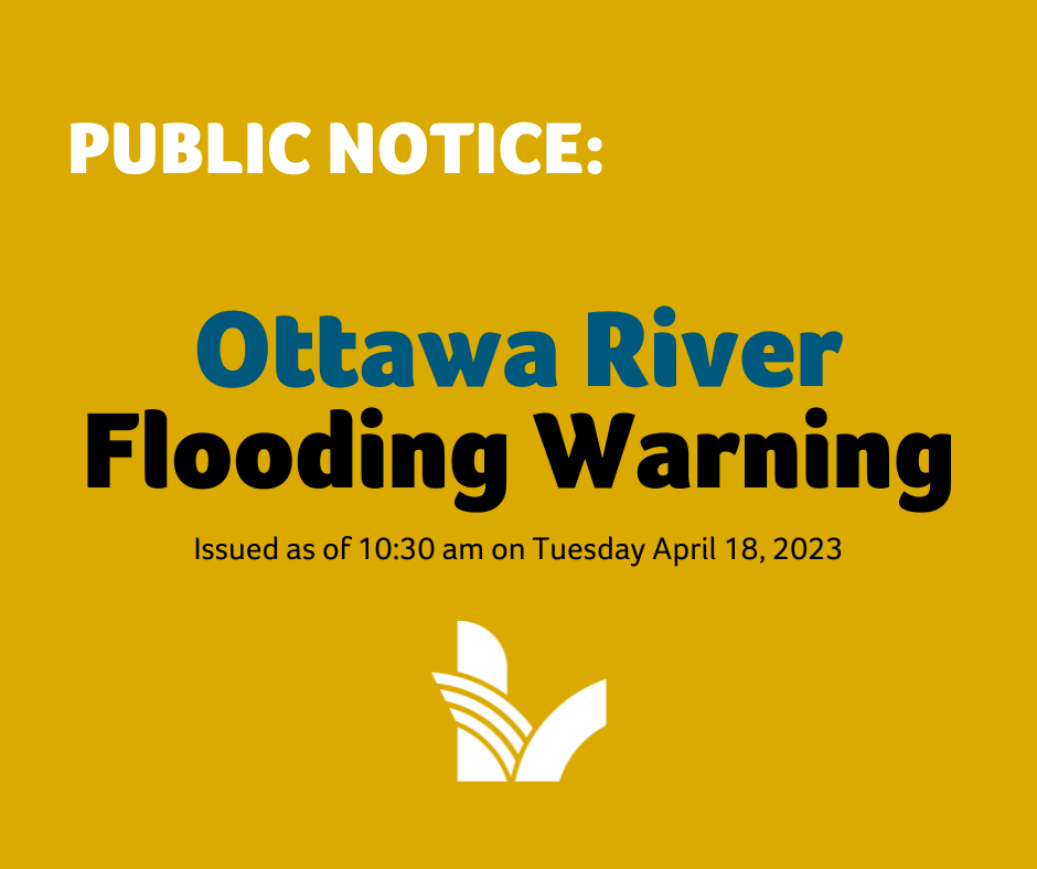 Graphic with public notice announcement about the issue released by the Township of Laurentian Valley.