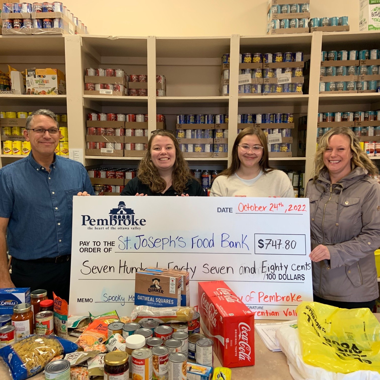 Cheque Presentation to the food bank.