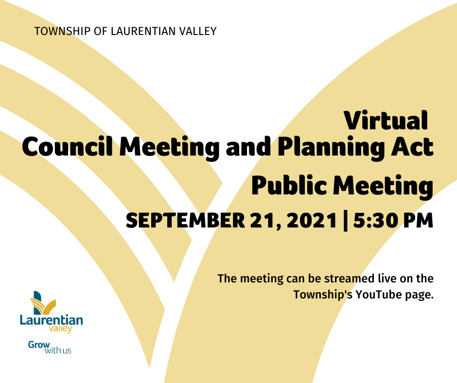Graphic with information about the Council Meeting on September 21st, 2021.