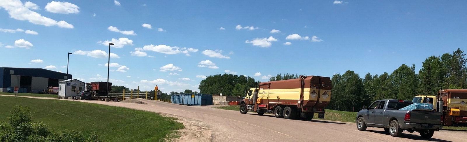 Miller waste garbage truck entering the OVWRC.