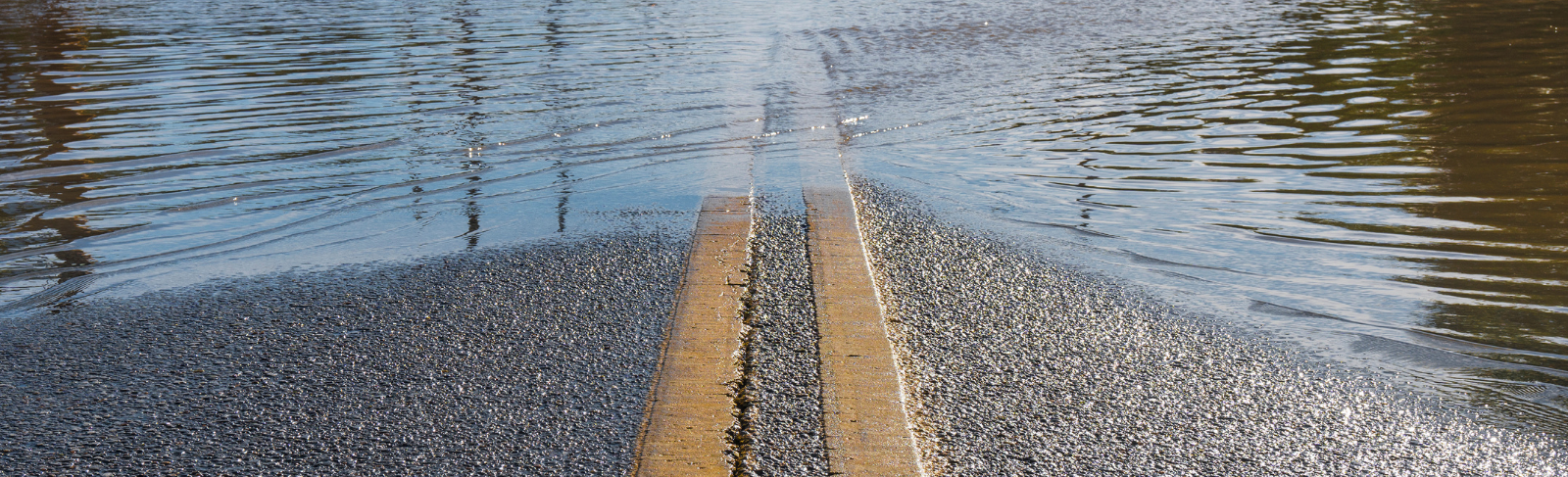 Flooded road.