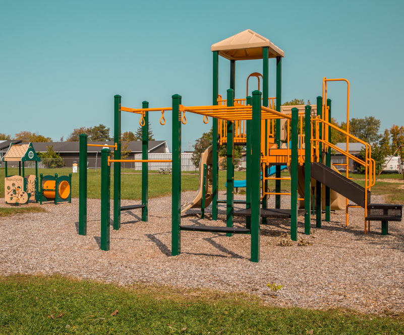 Play structure at Pleasant View Park.